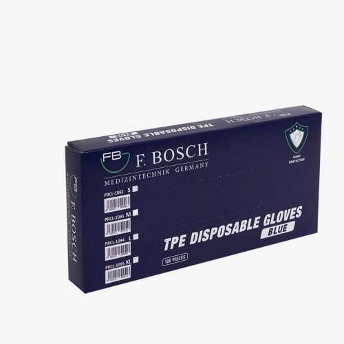 F. Bosch, TPE disposables gloves, blue 